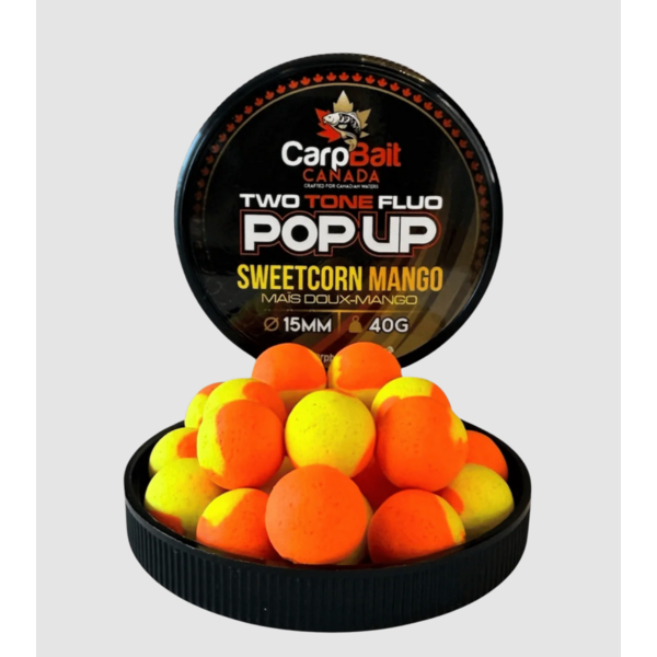 CarpBait Canada Two Tone Fluo Pop Up 15mm 40g