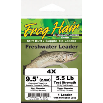 Gamma Frog Hair Freshwater Leader 9.5'