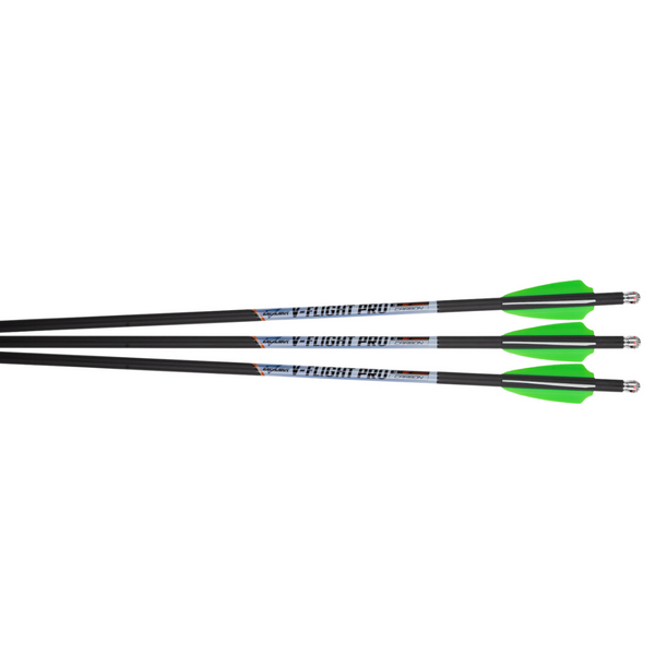 Excalibur Illuminated V-Flight Pro w/ Beacon V Nock, 3 Pack For Hybrid Series Crossbows