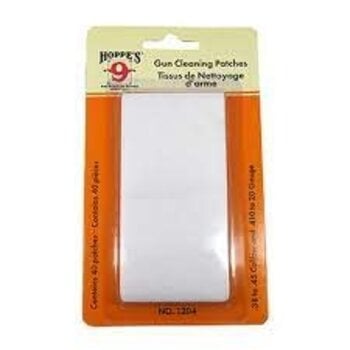 Hoppe's No. 4 Gun Cleaning Patches, .38 to .45 Caliber & .410 to 20 Gauge, 40 Patches