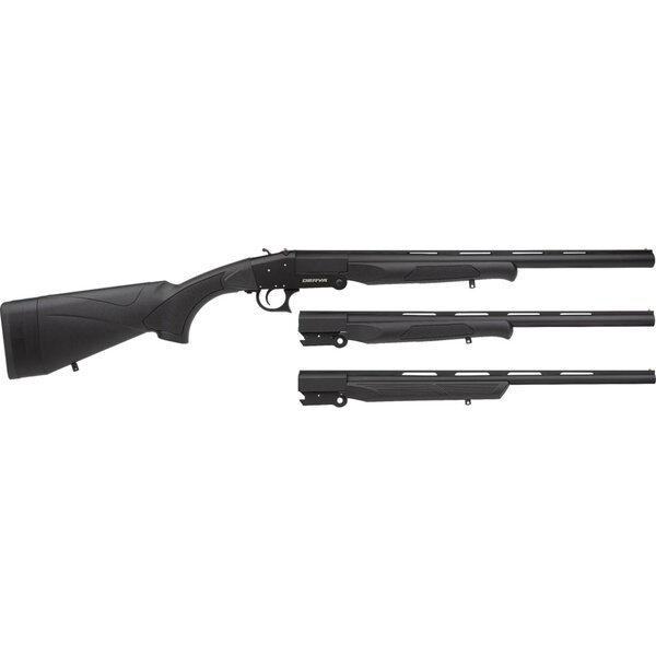 Derya Single Shot 3 BBL Combo 12ga, 20ga, 410ga 20" BBL Synthetic Shotgun