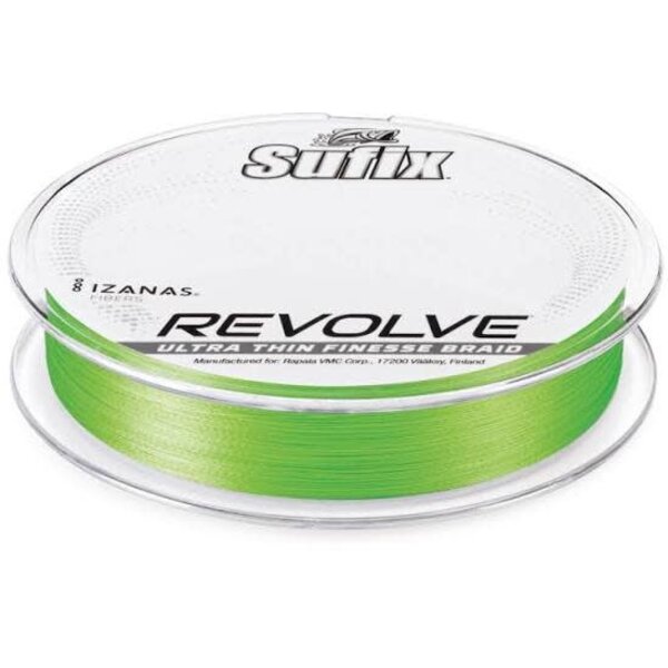 Sufix Revolve Finesse Braid. Low-Vis Green