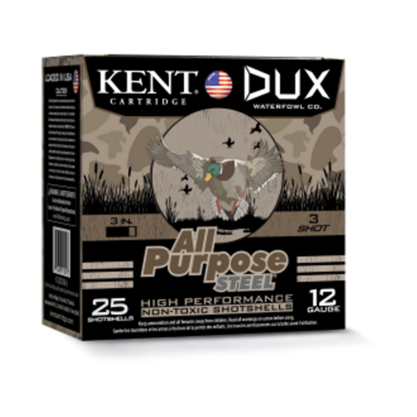 Kent All Purpose Steel 12 Gauge 3in #3 1-1/4oz Waterfowl Shotshells - 25 Rounds