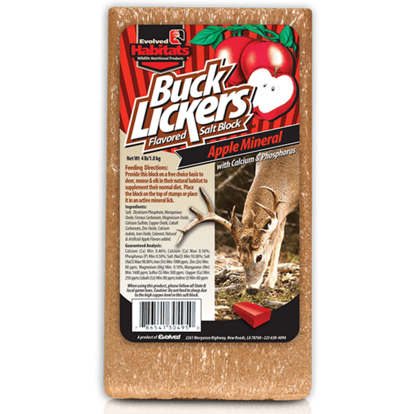 Evolved Habitat Buck Lickers Apple Mineral Block 4lb
