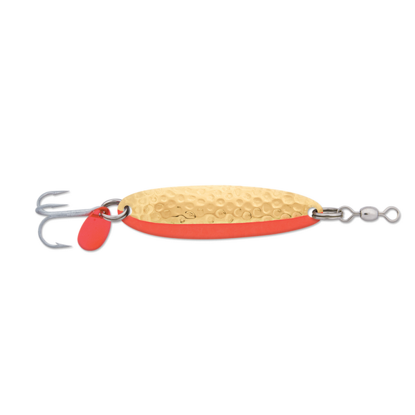 Luhr Jensen Krocodile 1/6oz Hammered Brass/Fire