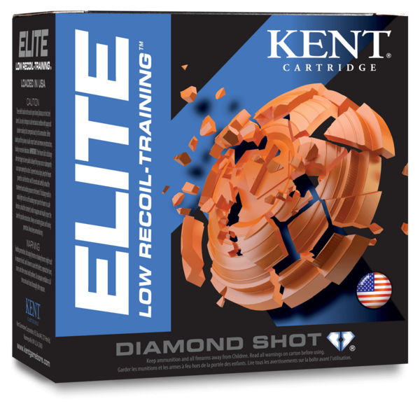Kent Elite Target Low Recoil/Training 12ga #8, 2 3/4" 7/8oz 250 Rnd