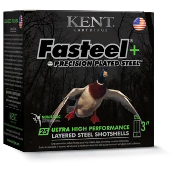 Kent Fasteel +2 Layered 12ga, 3", 1 1/4oz 1450FPS #3x5