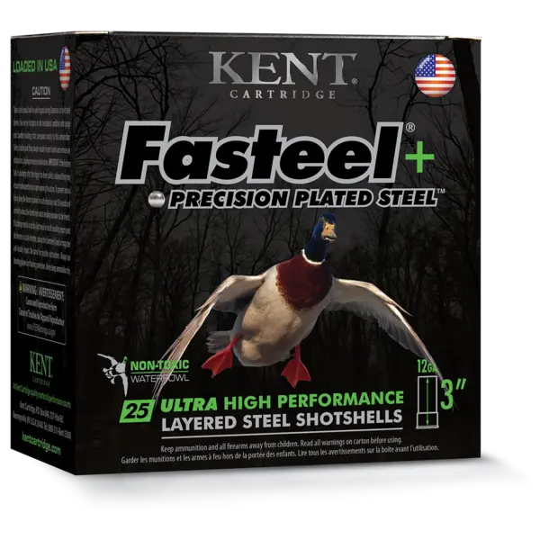 Kent Fasteel +2 Layered 12ga, 3", 1 1/4oz 1450FPS #3x5