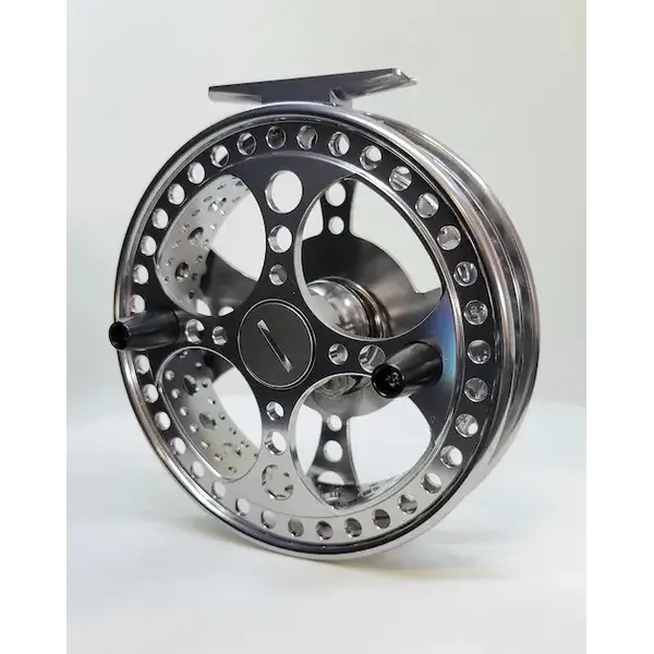 Raven Matrix Fully Ported Float Reel. 4 3/4" Polished Titanium
