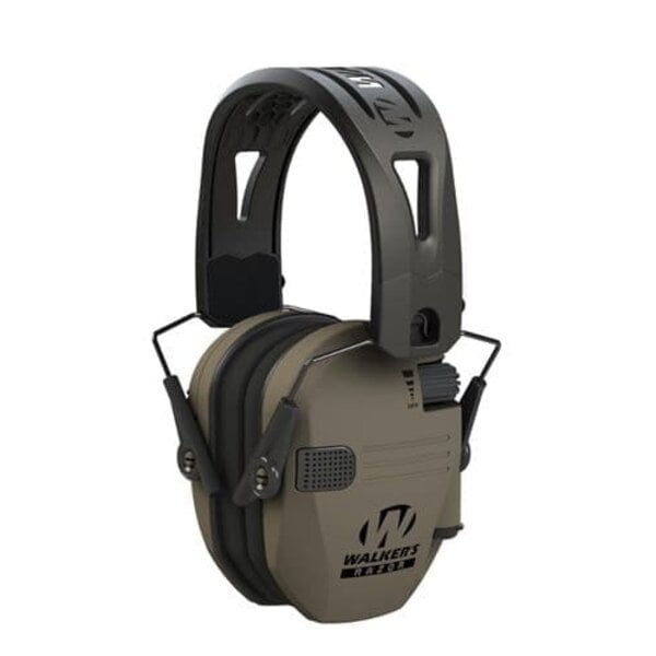 Walker's Razor Slim Electronic Muff FDE w/Rubber Head Band