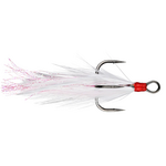 Gamakatsu White Red Feathered Treble Hook Size 4 2-pk