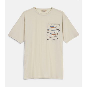 Simms M's Harbor Pocket T-Shirt Burnished Clay Heather XL