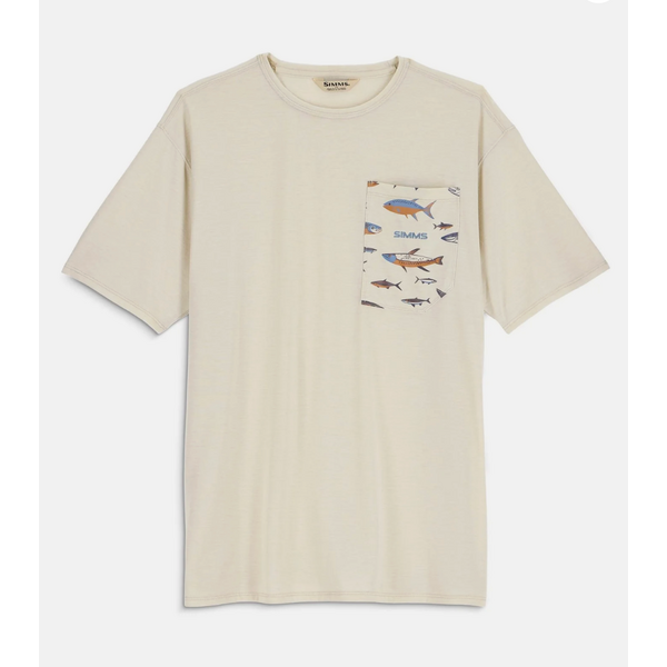 Simms M's Harbor Pocket T-Shirt Burnished Clay Heather XL