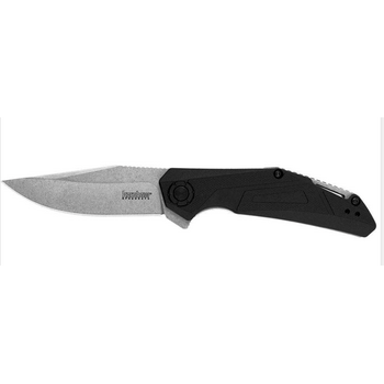 Kershaw Kershaw Camshaft Assisted Flipper Knife 3" Stainless Steel Stonewashed Clip Point, Black GFN Handles, Liner Lock