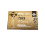 PPU Matchline 8x57 JS 20gr FMJ BT Match Ammunition