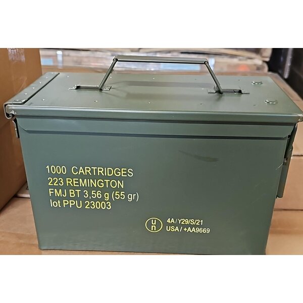 PPU PPU PRVI 223 REM 55GR FMJ M2A1 1000 Rounds