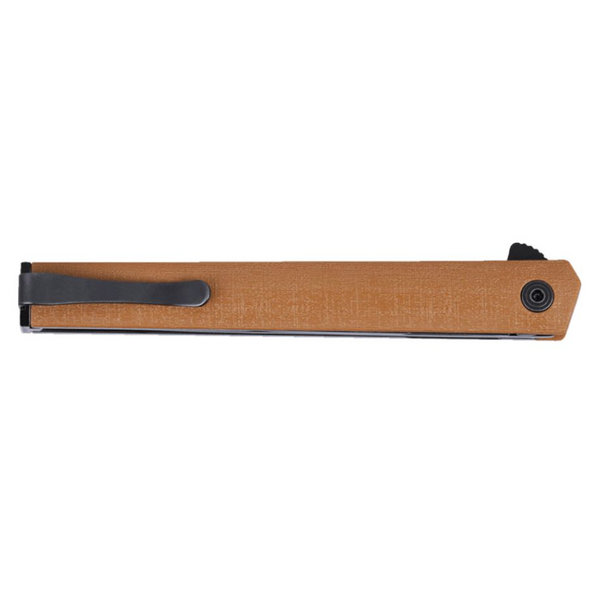 CRKT CRKT Columbia River  CEO  Flipper Knife 3.35" Black Plain Blade, Desert Tan
