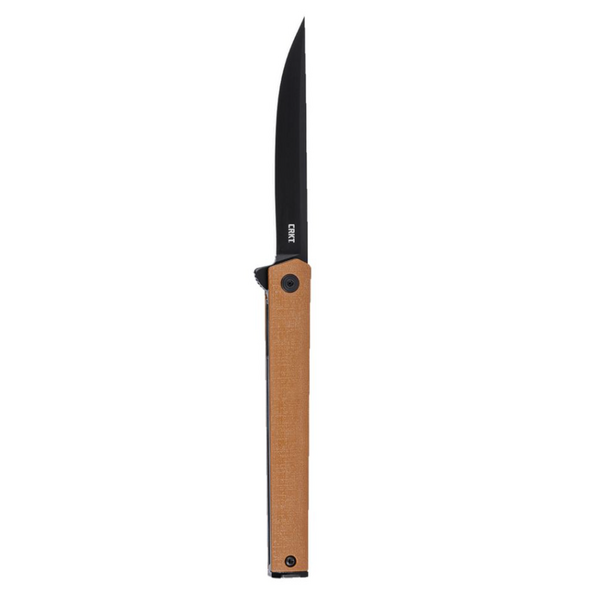 CRKT CRKT Columbia River  CEO  Flipper Knife 3.35" Black Plain Blade, Desert Tan