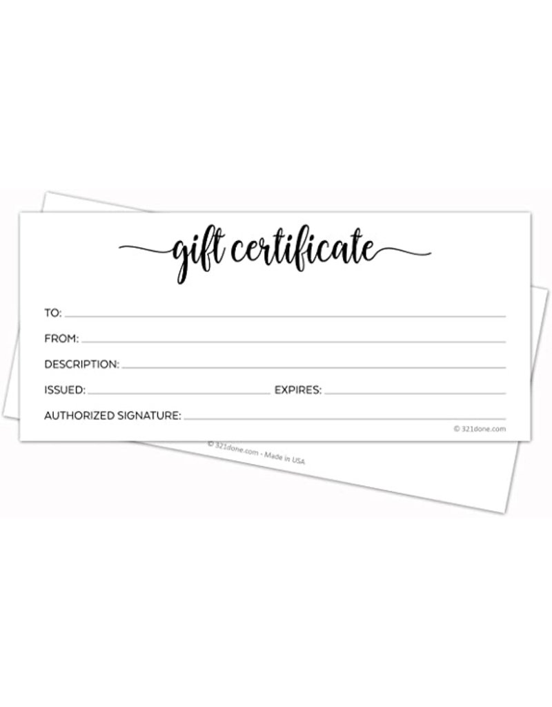 Gift Certificate 100$