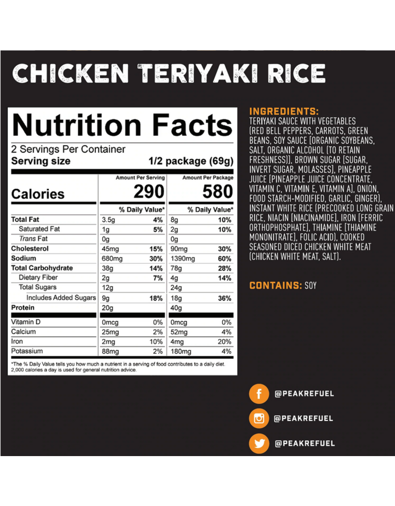Peak Refuel Chicken Teriyaki Rice