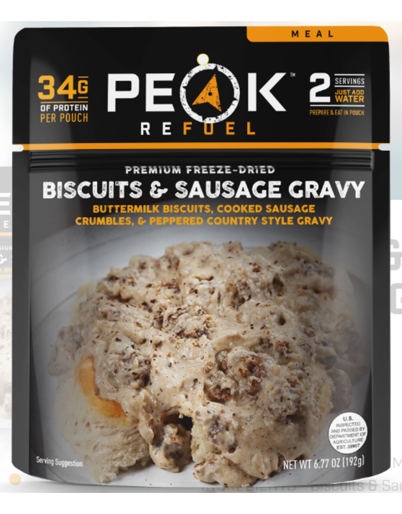 Peak Refuel Biscuits and Sausage Gravy