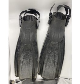 XL Black Mares Open Foot Adjustable Fins