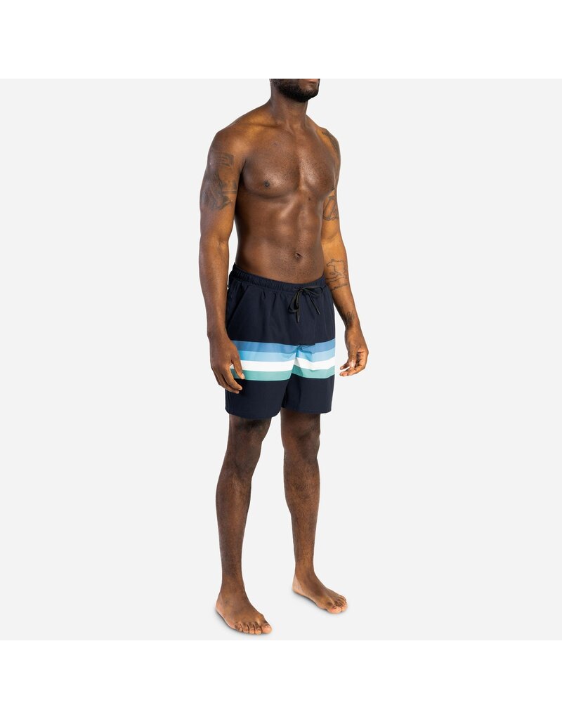 BN3TH Agua Volley Swim Short 7" RetroStripe Fog