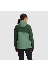 Outdoor Research Women's Stratoburst Stretch Rain Jacket Ranger Green M