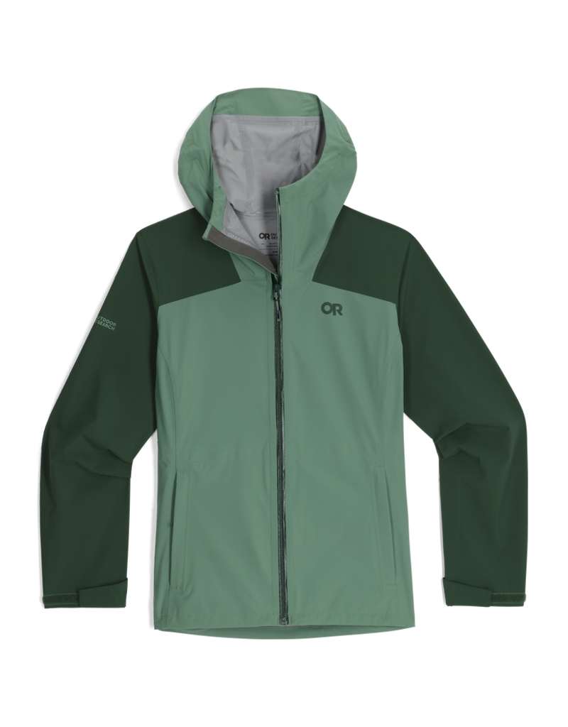 Outdoor Research Women's Stratoburst Stretch Rain Jacket Ranger Green M