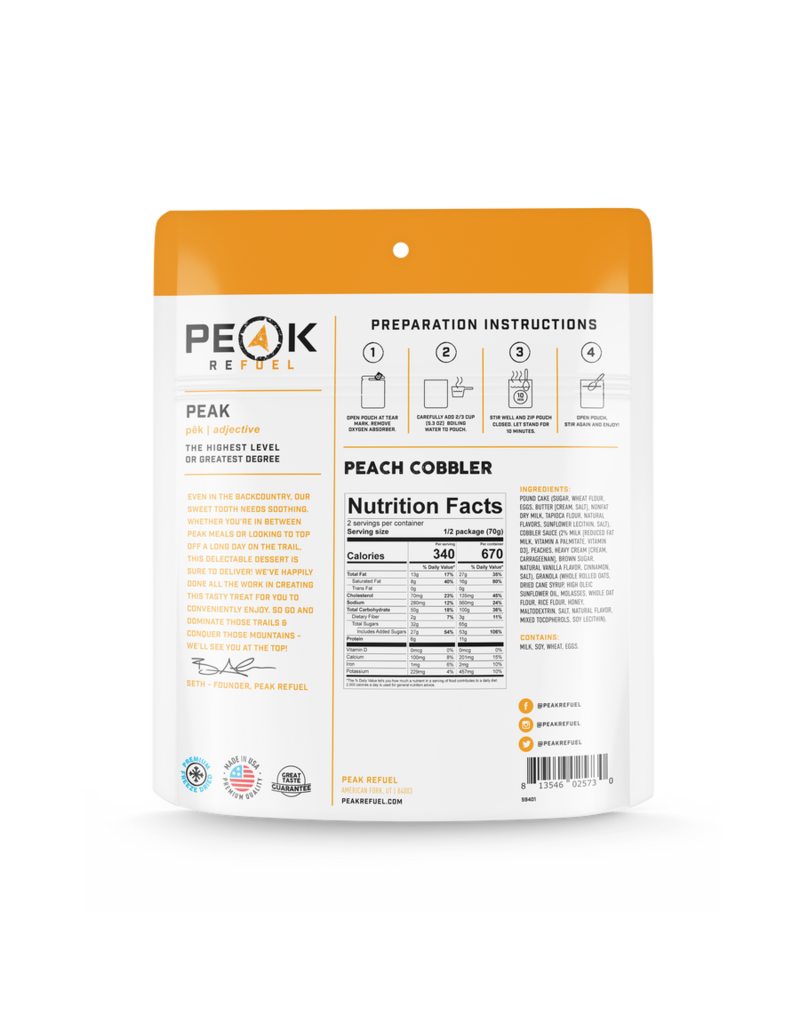 Peak Refuel Peach Cobbler