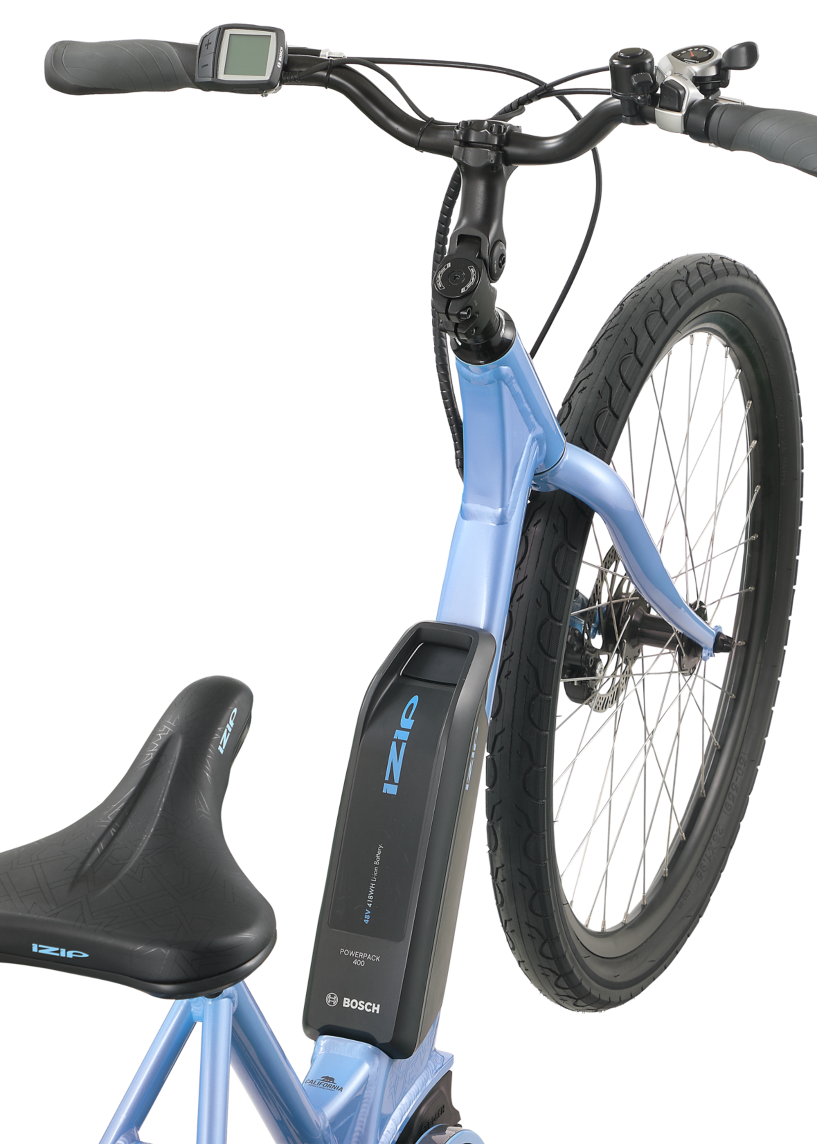 2021 IZIP Vibe 2.0 Step Thru Electric Bike 26" Size SMALL, Blue