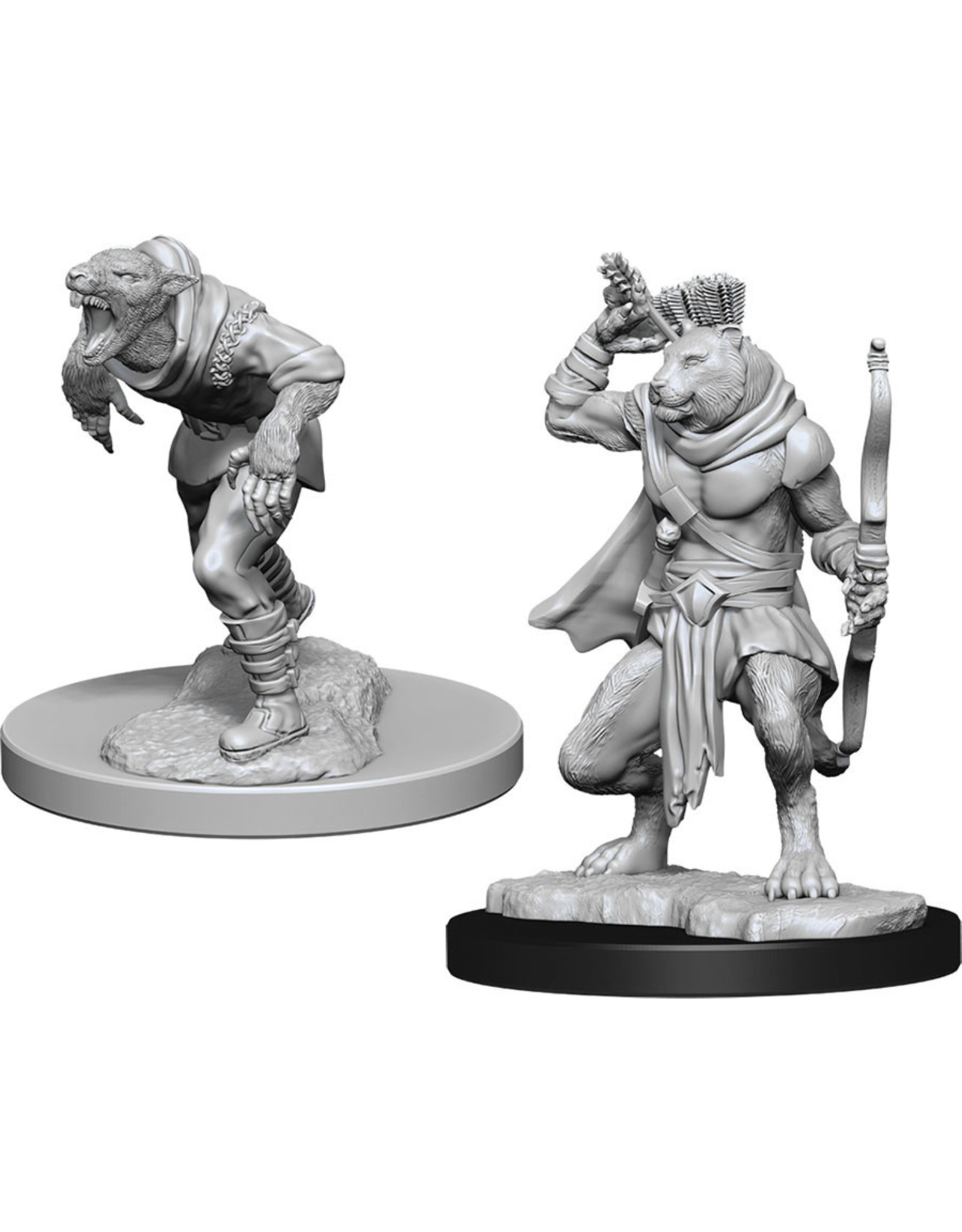 WizKids DnD Unpainted W11 Wererat & Weretiger