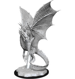 WizKids DnD Unpainted W11 Young Silver Dragon