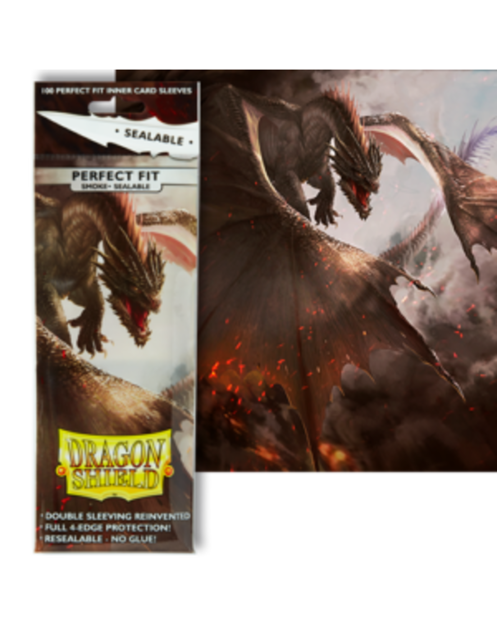Dragon Shield Dragon Shield 100ct Perfect Fit Sealable Smoke