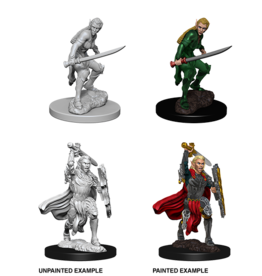 WizKids DnD Unpainted W6 Female Elf Fighter (retired)