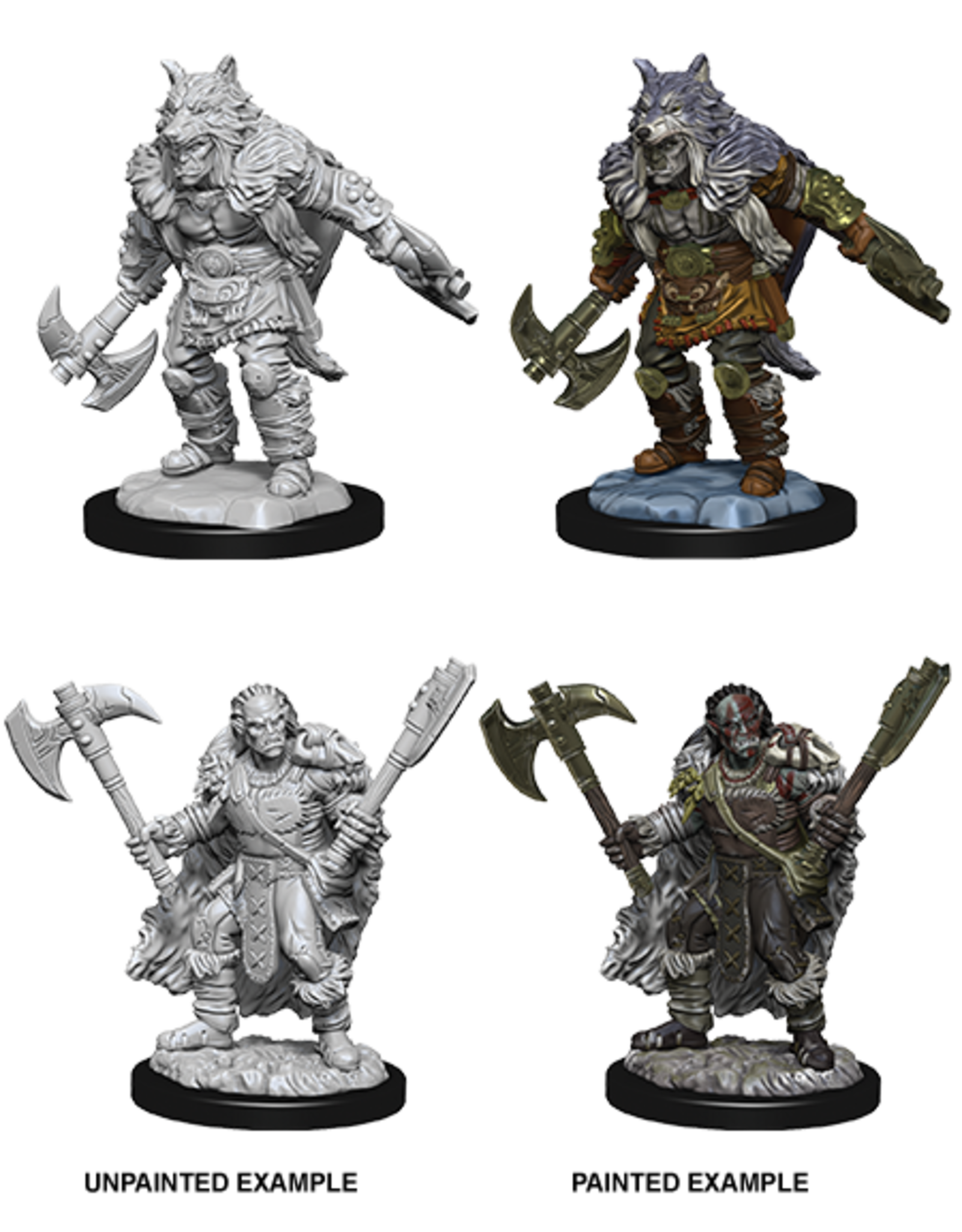 WizKids DnD Unpainted W9 Male Half-Orc Barbarian