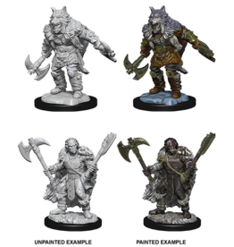 WizKids DnD Unpainted W9 Male Half-Orc Barbarian