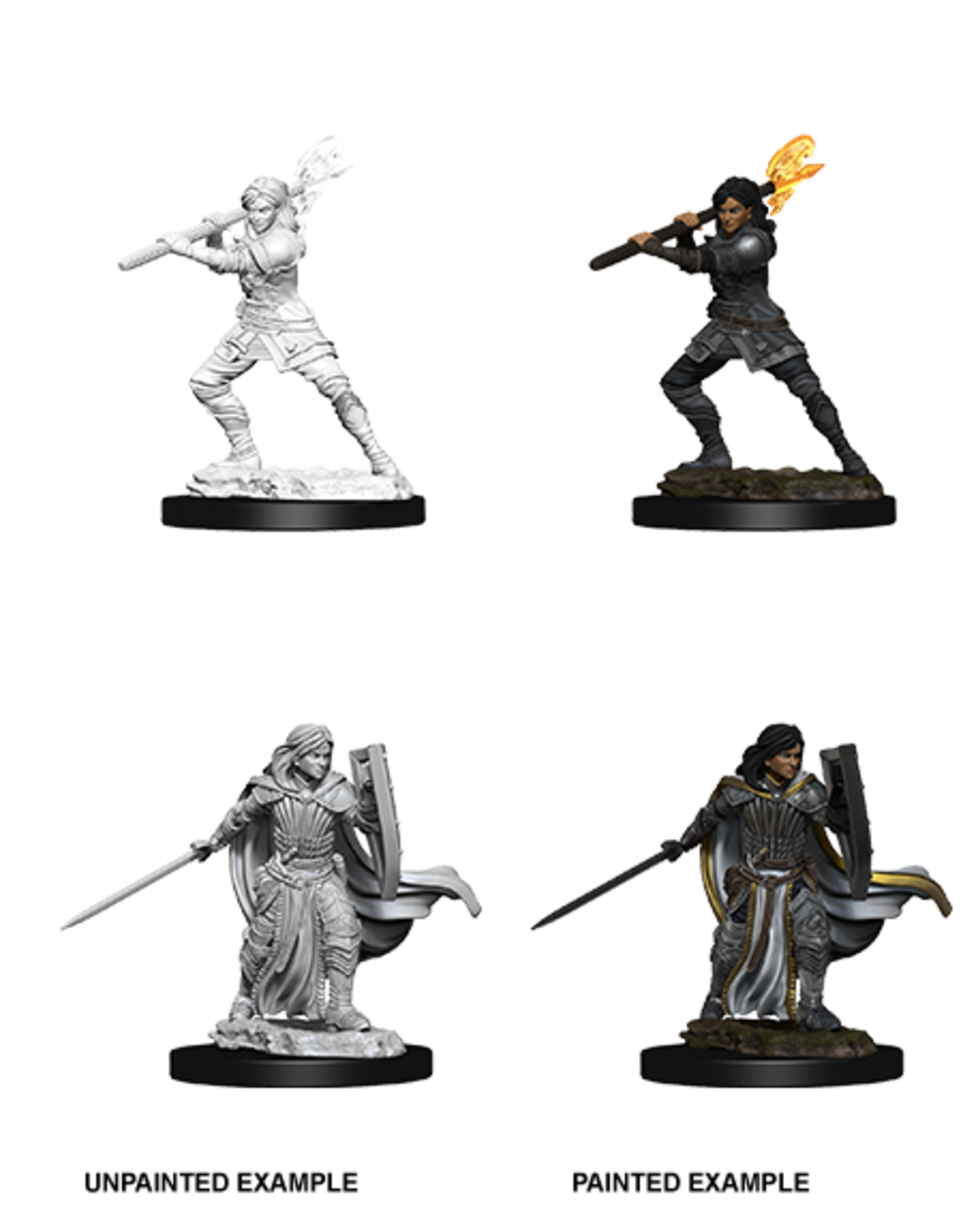 WizKids DnD Unpainted W10 Female Human Paladin