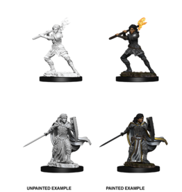 WizKids DnD Unpainted W10 Female Human Paladin