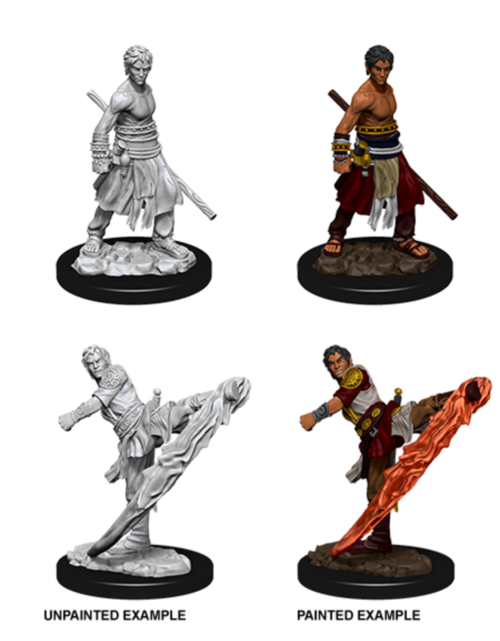 WizKids DnD Unpainted W10 Male Half-Elf Monk