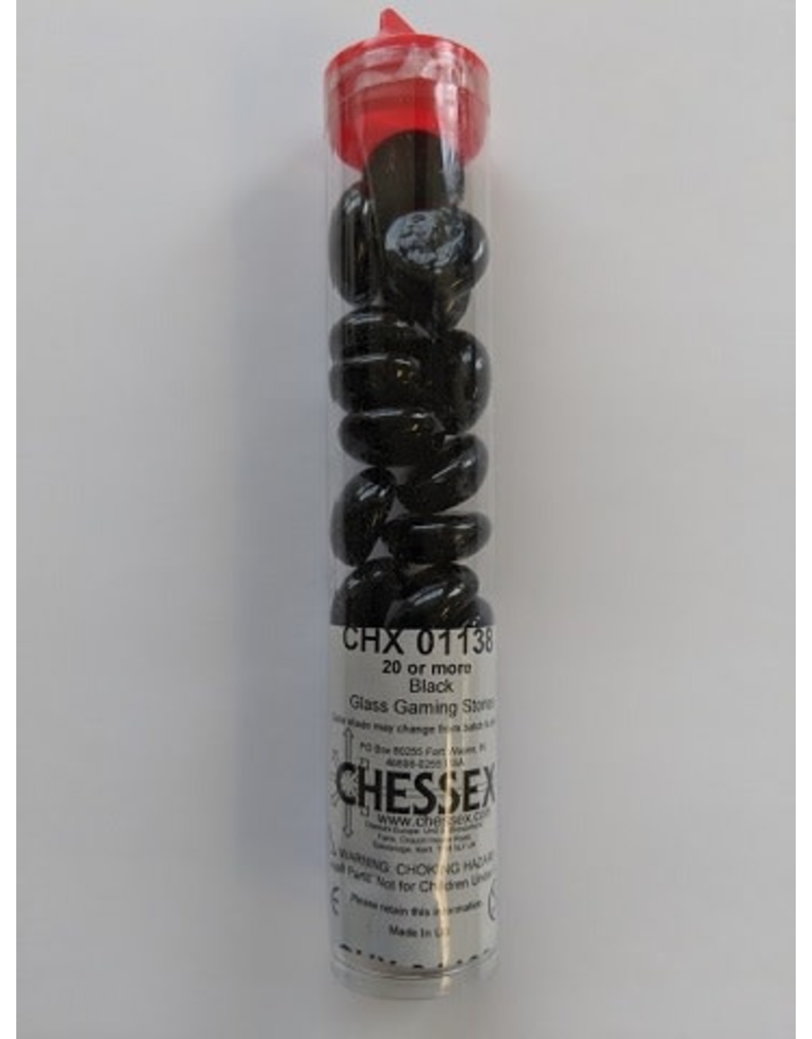 Chessex Glass Stones Black