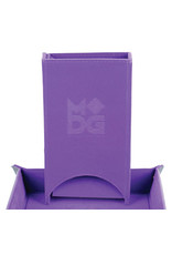 Fold Up Velvet Dice Tower - Purple