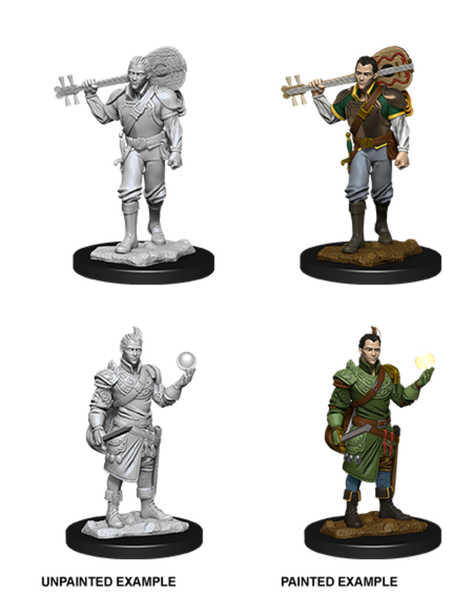 WizKids DnD Unpainted W12 Male Half-Elf Bard