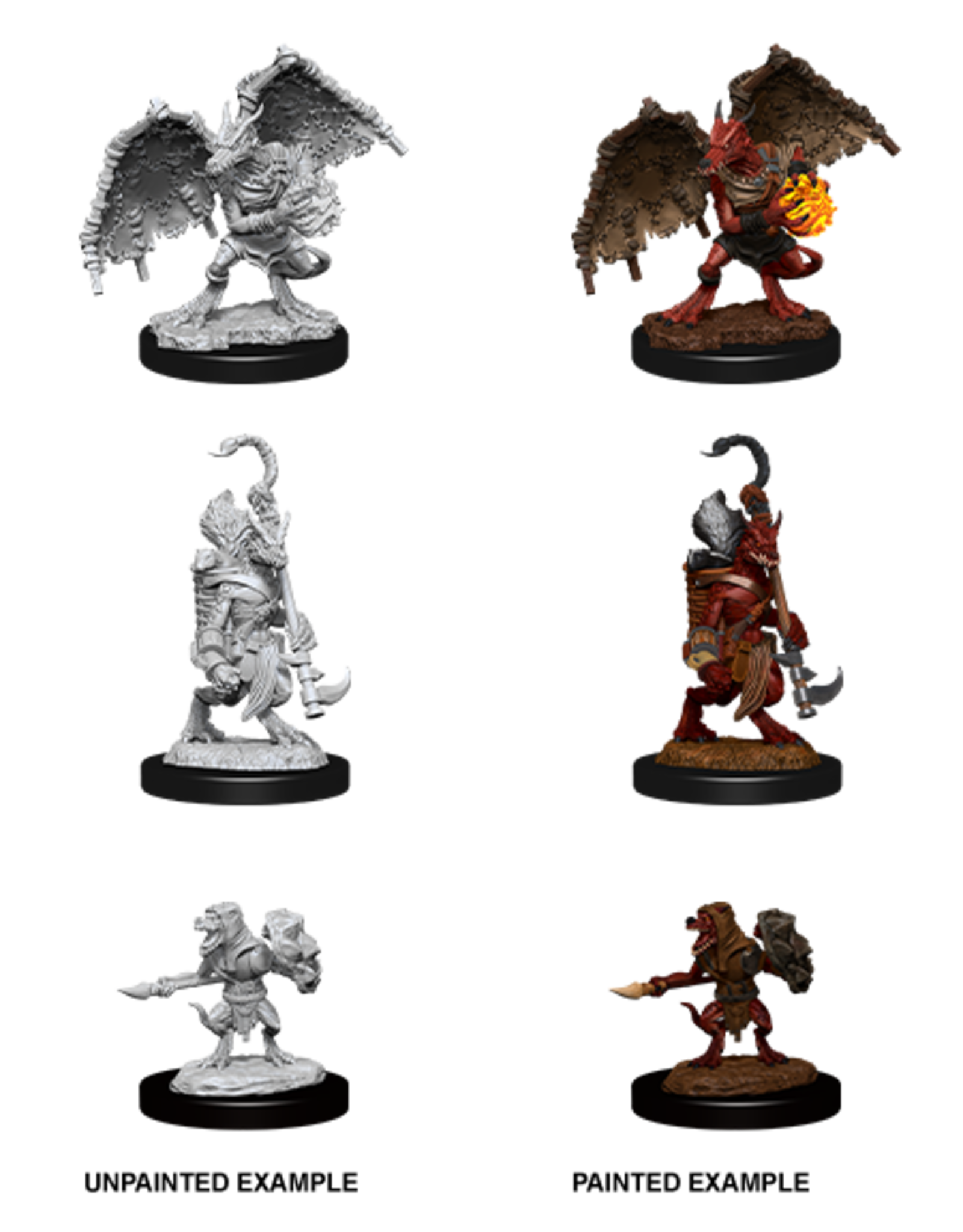 WizKids DnD Unpainted W12 Kobold Inventor, Dragonshield & Sorcerer