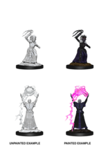 WizKids DnD Unpainted W12 Drow Mage & Drow Priestess