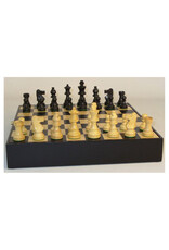 3" Black French Chess Set on Chest