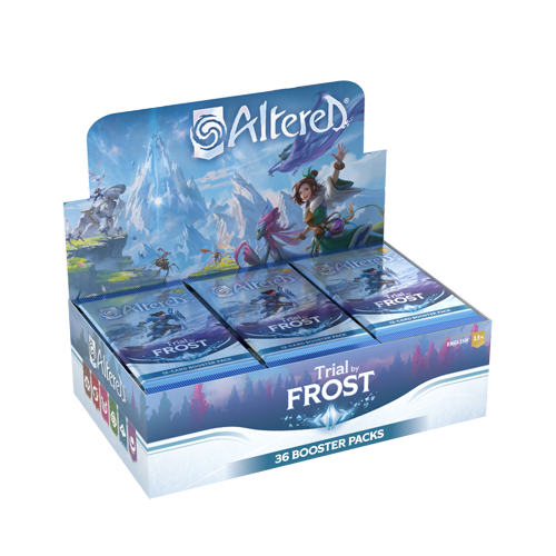 36 booster box Foundations - Play (A regular art card is found in 30% of packs and a foil embossed signature art card is in 5% of packs.) Each pack contains a combination of 1 Altered Trial by Frost Booster