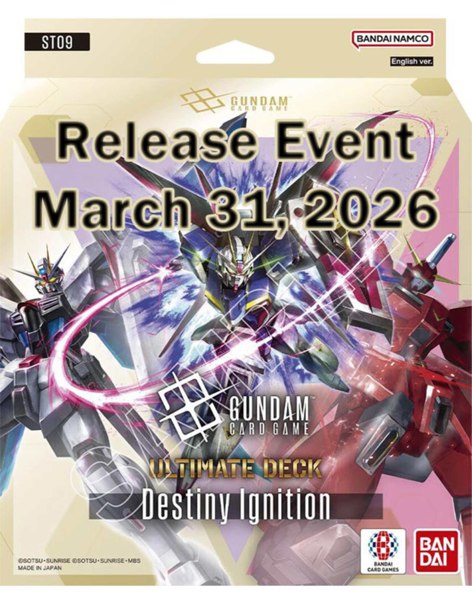Gundam ST-09 Destiny Ignition Release 033126