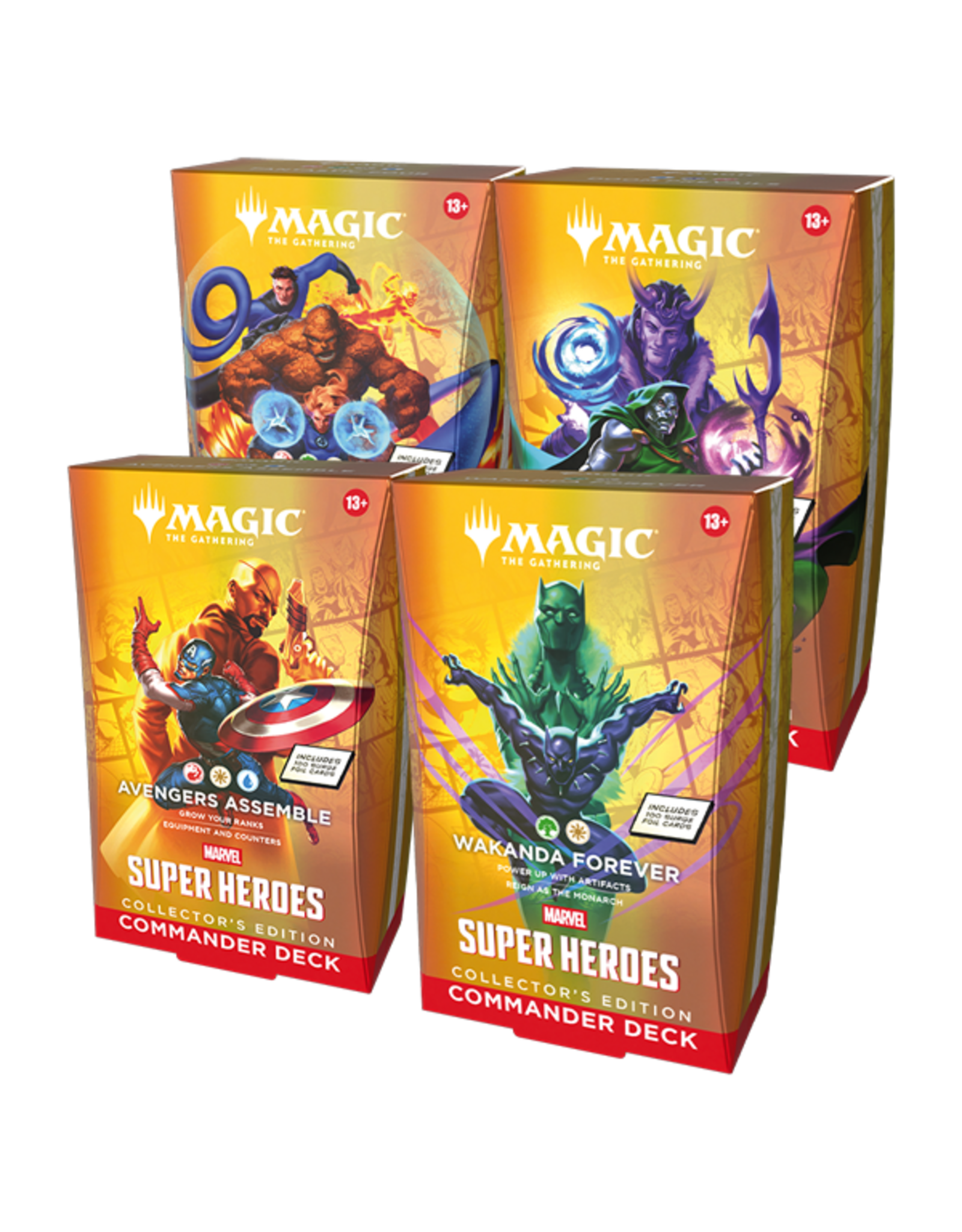 Magic Magic Marvel Super Heroes Collector Commander Deck Set (4)