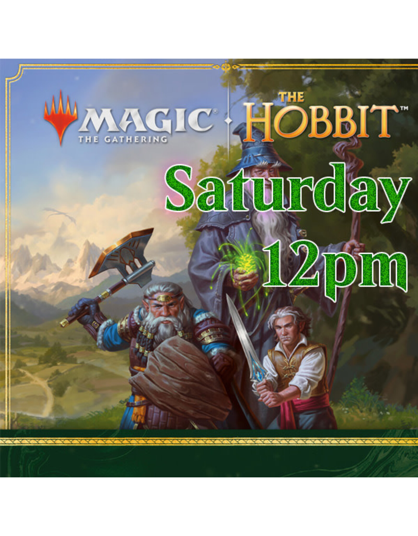Magic The Hobbit Prerelease Sat 12pm